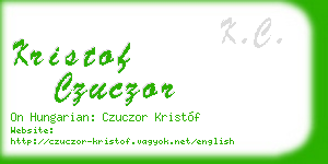 kristof czuczor business card