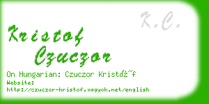 kristof czuczor business card